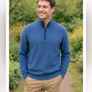 STUNNING Men’s cashmere soft blue skye sophisticated blue sweater Sz S pricefirm